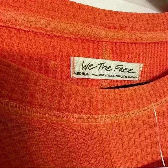 NWT We The Free Free People What’s Up Baby Waffle Tee Tshirt Medium Tigerlily - Picture 10 of 14